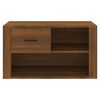 vidaXL Shoe Cabinet Brown Oak Engineered Wood 31.5x13.8x17.7 in