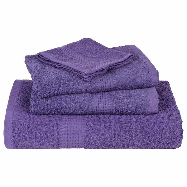 vidaXL Hand Towel Set of 10 Purple 100% Cotton 19.7 x 39.4 in