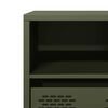 vidaXL TV Cabinet Olive Green Cold-Rolled Steel Standard Adjustable Feet