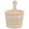 vidaXL Sauna Bucket and Ladle Set Natural wood Solid pine wood One size