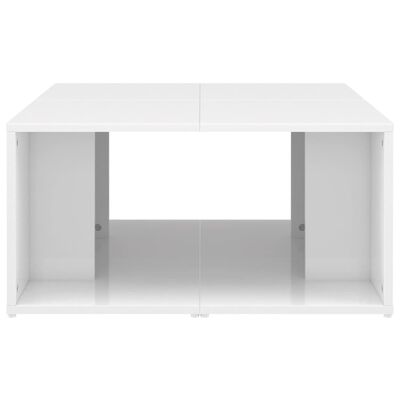 vidaXL Coffee Tables 4 pcs High Gloss White 13"x13"x13" Engineered Wood