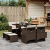 vidaXL Garden Dining Set Brown, Cream White