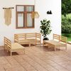 vidaXL Garden Lounge Set Natural Wood Solid Pinewood Modular