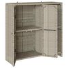 vidaXL Storage Cabinet with Door Light Grey 100 x 36 x 102 cm Rattan