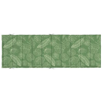 vidaXL Sun Lounger Cushion Leaf Pattern Oxford Fabric