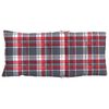 vidaXL Highback Chair Cushion Set of 4 Red Check Pattern