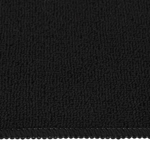 vidaXL Stair Mat Set of 15 Black 100% Polypropylene 7.9 x 29.5 in