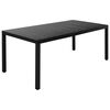 vidaXL Dining Set Black Powder-coated aluminum, textilene, WPC Large