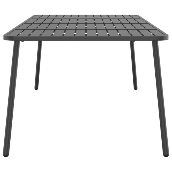 vidaXL Garden Table Anthracite Steel with e-coating and powder-coating