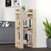 vidaXL Book Cabinet Natural Wood Solid Pine Wood Medium Storage