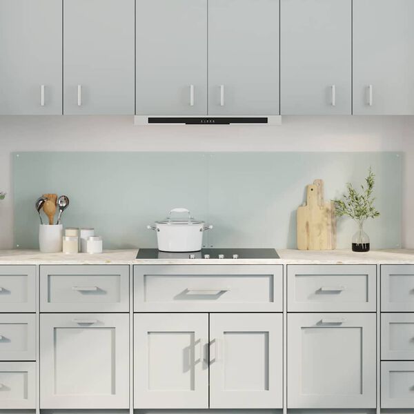 vidaXL Kitchen Backsplash 2 pcs White 39.37 x 19.69 in Tempered Glass