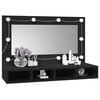 vidaXL Mirror Cabinet Black Engineered wood, acrylic Medium