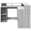vidaXL Desk Grey Sonoma Engineered Wood Compact Desk Rectangular