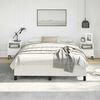 vidaXL Bed Frame White Faux leather, plywood, engineered wood Queen