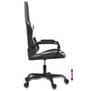 vidaXL Gaming Chair Black and White Faux leather, metal, plywood, foam