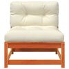 vidaXL Garden Sofa Wax brown Solid pine wood Medium Modular