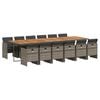 vidaXL Garden Dining Set Grey, Brown, Dark Grey