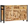 vidaXL Sideboard Natural Solid mango wood, Powder-coated steel Medium