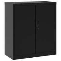 vidaXL File Cabinet Black 31.1"x15.7"x35.4" Steel