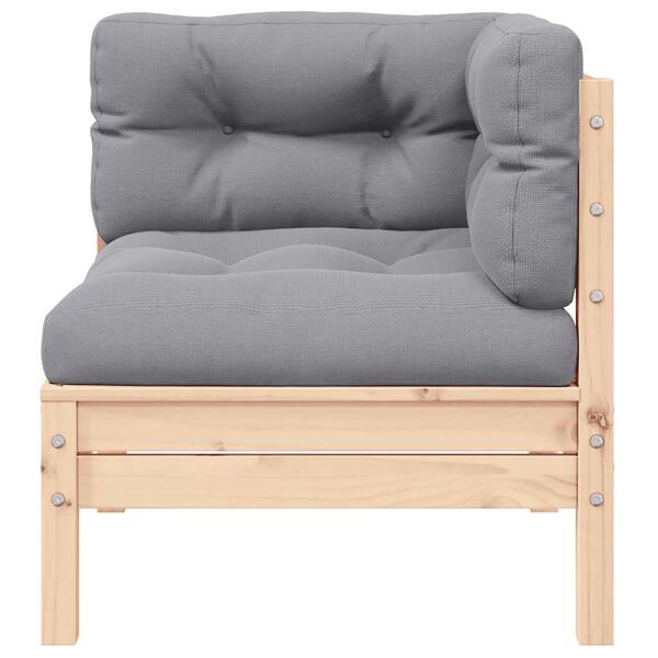 vidaXL Garden Lounge Set Set of 3 Grey cushions