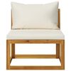 vidaXL Garden Lounge Set Cream Solid Acacia Wood Modular