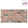 vidaXL 3D Wall Panels with Dark Brown & Gray Brick Design 10 pcs EPS