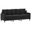 vidaXL Sofa Set Black Velvet (100% polyester), metal, textilene, plywood