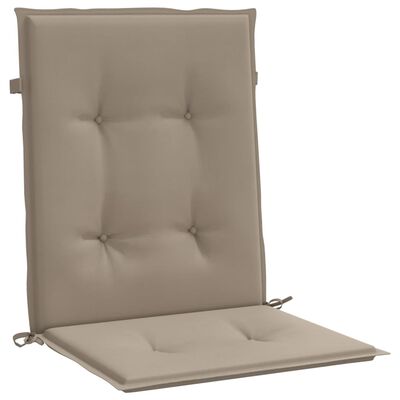 vidaXL Garden Lowback Chair Cushions 2 pcs Taupe 39.4"x19.7"x1.2" Oxford Fabric