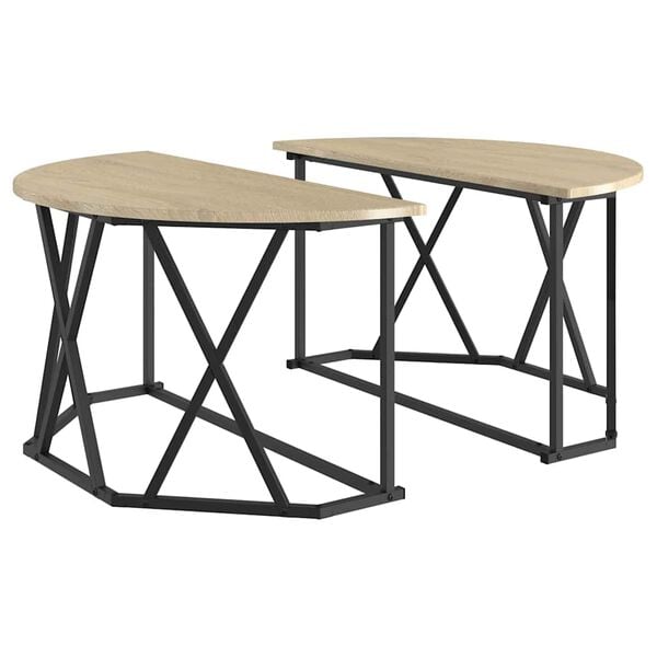 vidaXL Coffee Table Sonoma oak 31.5" x 31.5" x 16.5