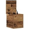 vidaXL Storage Box Old Wood 11.81 x 13.78 x 13.78 in Engineered Wood