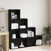 vidaXL Book Cabinet Black Oak 61.02 x 9.45 x 62.99 in Engineered Wood
