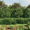 vidaXL Wire Mesh Fence with Spike Anchors Green 4.6x82.0'