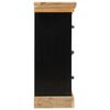vidaXL Chest Of Drawers Natural wood with black iron accents