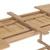 vidaXL Garden Table Natural Teak Solid Teak Wood 71-110 in Extendable
