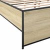 vidaXL Bed Frame Sonoma Oak Engineered Wood 55.1 x 78.7 in Durable