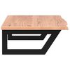 vidaXL Basin Shelf Wall Mounted Steel and Solid Wood Oak