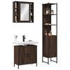 vidaXL Bathroom Cabinet Set Brown Oak