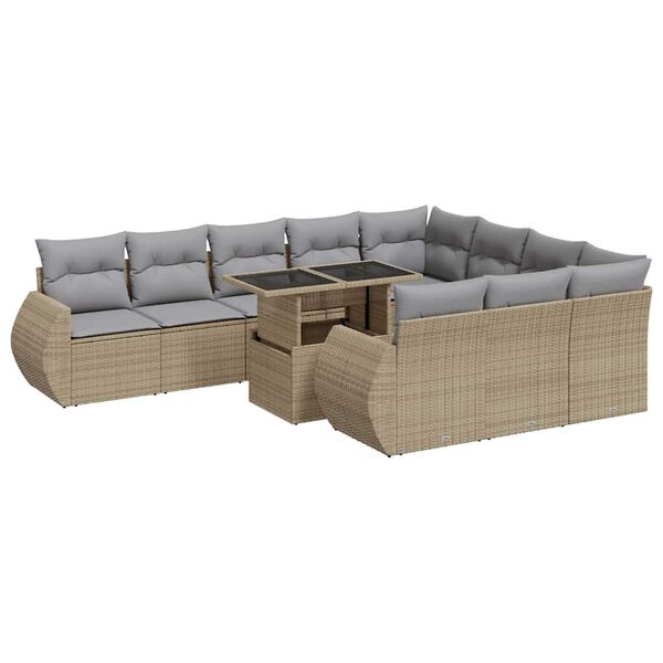 vidaXL Garden Sofa Set Beige