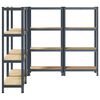 vidaXL 4-Layer Storage Shelves 4 pcs Anthracite Steel&Engineered Wood