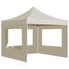vidaXL Party Tent Cream Oxford fabric with PVC coating 6.6ft x 6.6ft