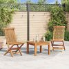 vidaXL Garden Chair Set of 2 Warm Brown Sanded teak hardwood Compact
