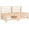 vidaXL Garden Lounge Set Brown Solid Pine Wood, Plywood Large Modular