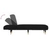 vidaXL Chaise Longue Black Velvet (100% polyester), plywood, metal, foam