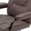 vidaXL Massage Recliner With Ottoman Brown Faux Leather Standard Swivel