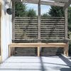 vidaXL Garden Bench Natural Pine Solid Pine Wood Large Seats Many