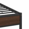 vidaXL Bed Frame without Mattress Brown Oak 55.1x78.7” Engineered Wood