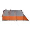 vidaXL Camping Tent Tunnel 5-Person Grey and Orange Waterproof