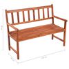 vidaXL Patio Bench with Cushion 47.2" Solid Acacia Wood