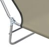 vidaXL Sunlounger Set of 2 Taupe Powder-coated steel