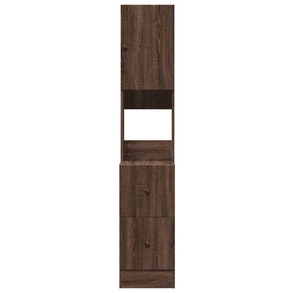 vidaXL Kitchen Cabinet Brown Oak Engineered Wood Tall Kitchen Cabinet